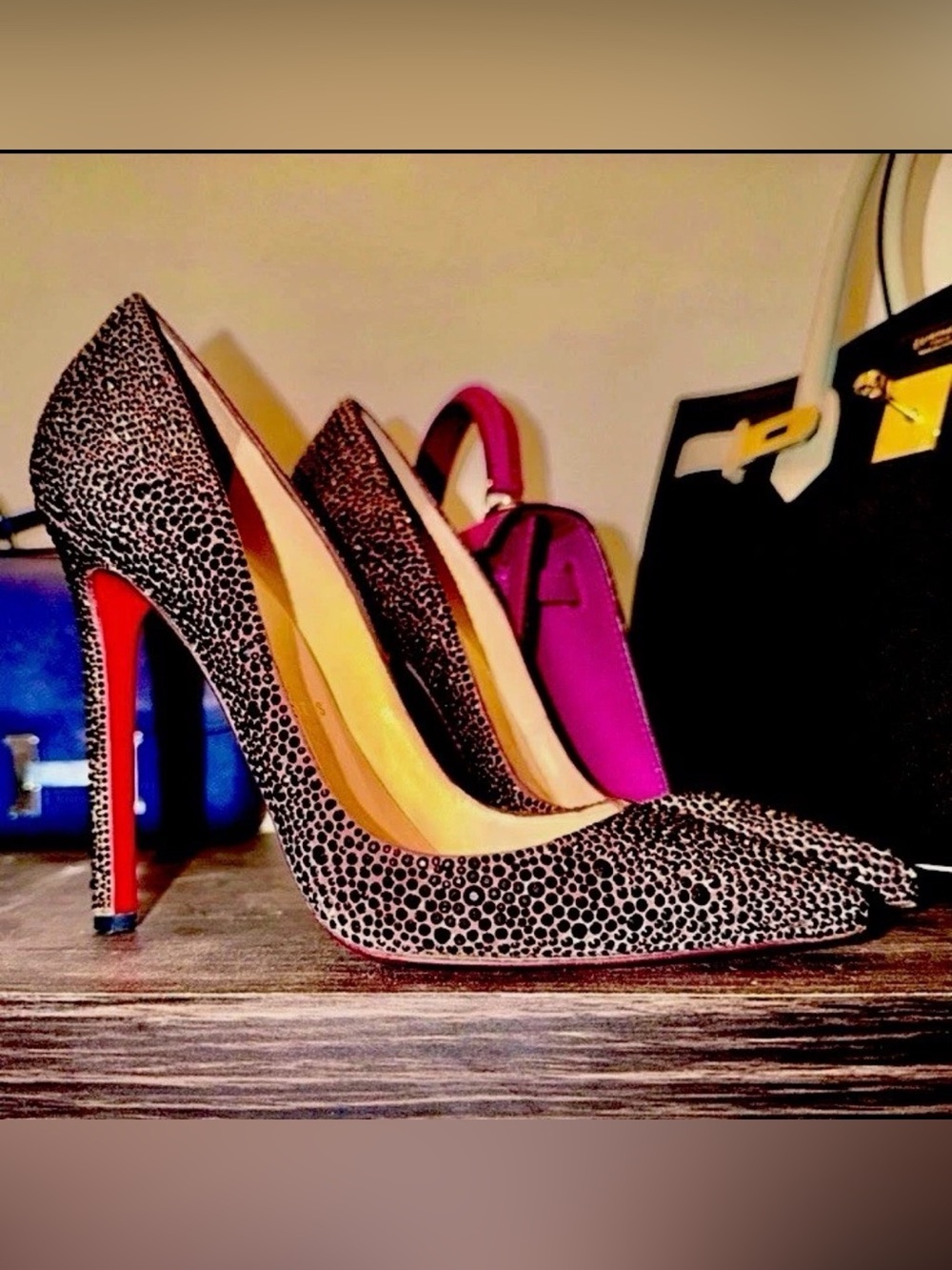 Christian Louboutin 120mm Plum Swarovski Strass Heels